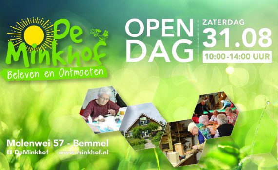 31 augustus 2019 Opendag op De Minkhof.